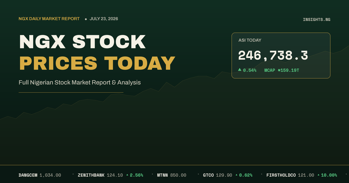 NGX Stock Prices Today: Report and Analysis (July 23, 2026)